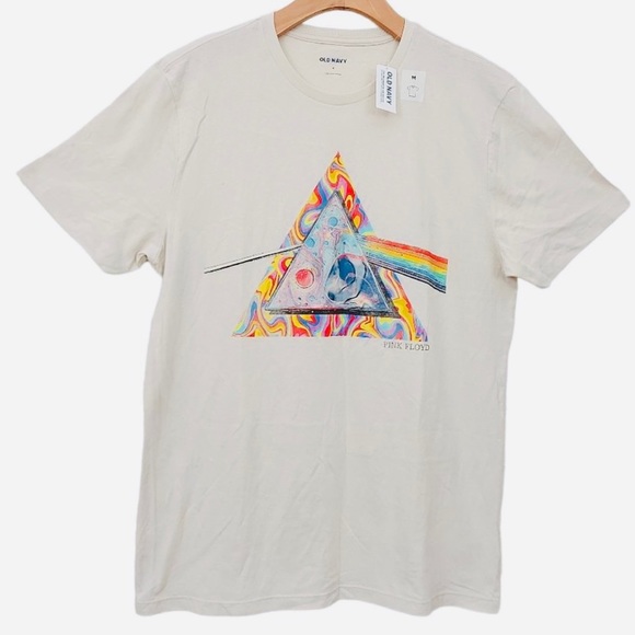 Pink Floyd Dark Side of the Moon Tan Short Sleeve Graphic T-Shirt, Tan - NWT - Picture 1 of 7